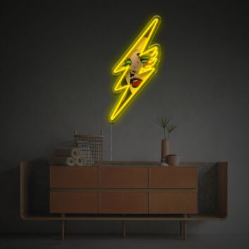 Brighten Your Bar, Office, or Home Decor with Flash With Pop Style Lady LED Neon Acrylic Artwork.