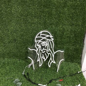 Add a Divine Glow to Your Home, Office, or Worship Space with the Jesus Suffering Yellow LED Neon Sign.