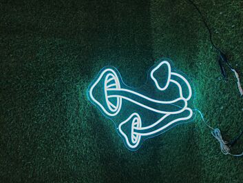 Brighten Up Your Bar, Bedroom, or Gaming Den with the Mushrooms Custom LED Neon Sign.