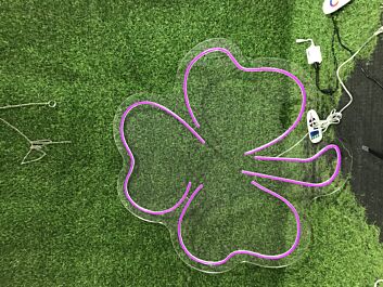 Brighten Up Your Space: Perfect for Weddings, Parties, and Chic Home Decor with Clover Purple Custom LED Neon Sign.