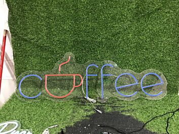Brighten Up Your Café or Home Kitchen with the Warm Glow of the Coffee With Coffee Cup LED Neon Sign.