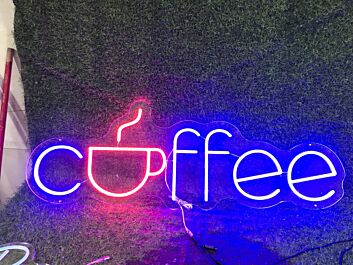 Brighten Up Your Café or Home Kitchen with the Warm Glow of the Coffee With Coffee Cup LED Neon Sign.