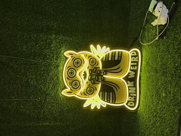Elevate Your Bar, Office, or Party Ambiance with the Drink Weird UV Print LED Neon Sign.