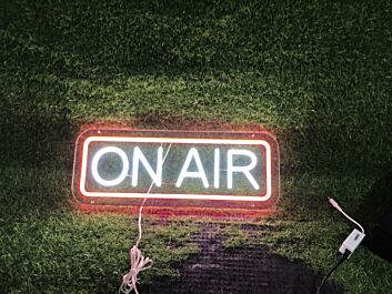 Brighten Your Studio, Bar, or Home Theater Ambiance with the On Air LED Neon Sign.
