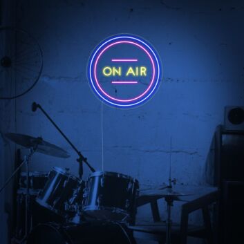 Brighten Your Studio, Bar, or Home Theater Ambiance with the On Air LED Neon Sign.