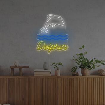 Brighten Up Your Space: Home, Bar, or Wedding with the Saltant Dolphin LED Neon Sign.