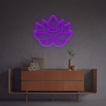 Brighten Your Spaces: Flowering Lotus LED Neon Sign for Home Decor, Office Ambiance, and Celebratory Events.