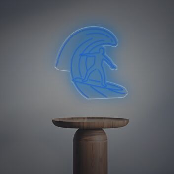 Brighten Your Beach Bar or Surf Shop Ambiance with the Man Surfing LED Neon Sign