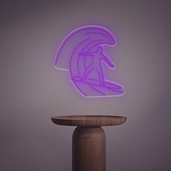 Brighten Your Beach Bar or Surf Shop Ambiance with the Man Surfing LED Neon Sign