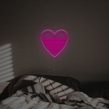 Add a Touch of Love to Your Wedding, Bedroom, or Valentine&#039;s Day Celebration with Rippling Heart LED Neon Sign.