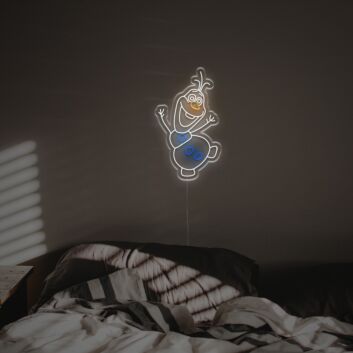 Bring magical warmth to your children's rooms, parties, and holiday celebrations with Olaf In The Frozen LED Neon Sign.