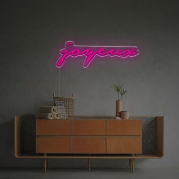 Brighten Up Your Space: Joyeux LED Neon Sign for Home Decor, Bars, and Wedding Celebrations