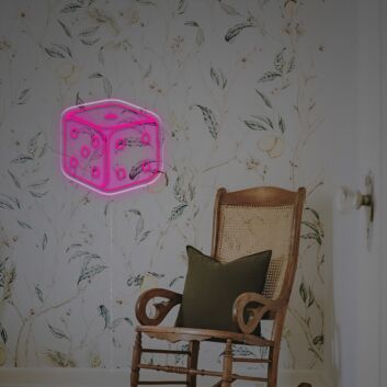 Brighten Up Your Game Room, Bar, or Casino Night with the Dice LED Neon Sign.