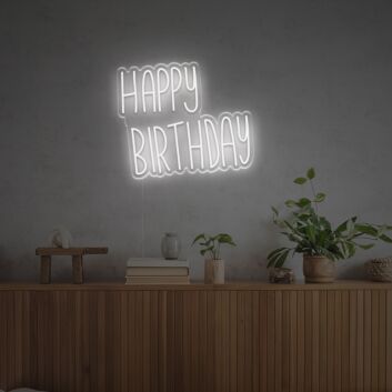 Elevate Celebrations at Home, Office, and Beyond with the Happy Birthday For Family LED Neon Sign.