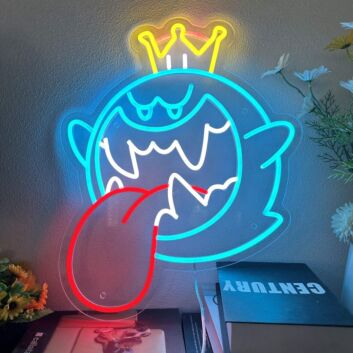 Brighten Your Space with Enchantment: Boo Neon Sign Ghost Neon Light Anime Neon Sign for Home Decor, Office Vibes, and Memorable Events.