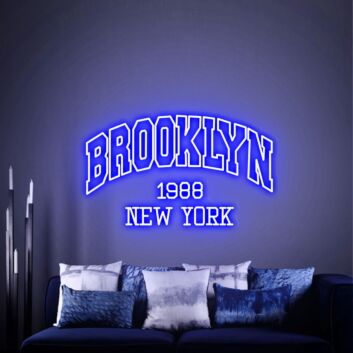 Elevate Your Space: Turn Your Office, Home, or Bar into a Vibrant New York Scene with the Brooklyn 1988 New York Neon Sign Led Neon Light - The Perfect Skyline Gift and Decor.