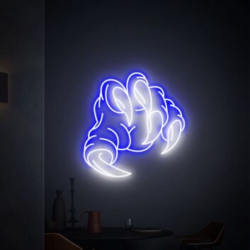 Brighten Your Space with the Dinosaur Claw Neon Sign: Perfect for Home Decor, Bars, Gaming Rooms, and Themed Parties!