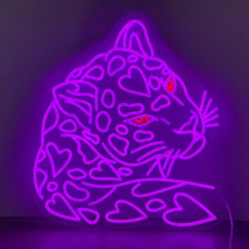 Brighten Your Space: From Office to Bar with the Jaguar Led Neon Sign Wall Hangings Animal Neon Art Neon.