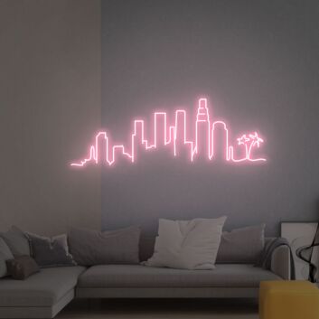 Brighten Your Space: Los Angeles Skyline City Skyline, Perfect for Home, Office, and Bar Aesthetics