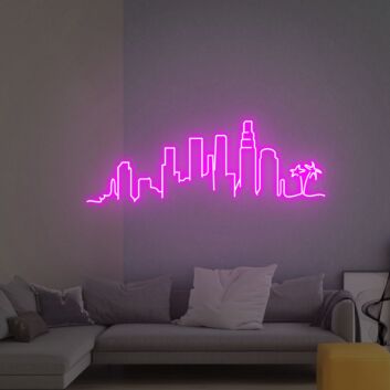 Brighten Your Space: Los Angeles Skyline City Skyline, Perfect for Home, Office, and Bar Aesthetics