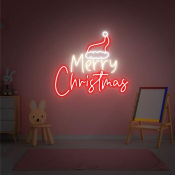 Brighten Your Festive Celebrations: Merry Christmas Neon Sign Led Sign for Enchanting Home, Office, and Store Display this Christmas Eve.