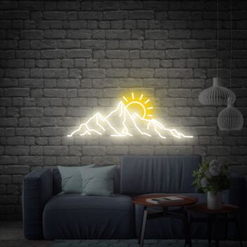 Transform Your Space: Mountain Led Neon Sign Wall Decor Enhances Bedrooms, Bars, and Home Offices with a Radiant Glow.