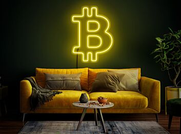 Brighten Up Your Home, Office, or Store with the Vibrant Bitcoin Crypto Neon Sign Bitcoin Light Decor.