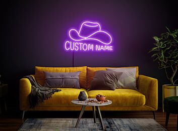 Brighten Your Space with Custom Charm: Cowboy Hat with Name Sign for Home, Office, and Event Decorations