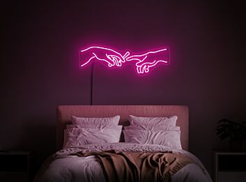 Brighten Your Bar, Office, and Special Events with the Artistic Smoking Hand Neon Sign - Creation Of Adam&#039;s Hands of God Light Smoke Neon Sign