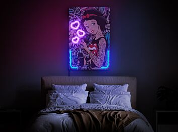 Brighten Your Wedding, Bar, or Home Decor with the Enchanting Snow White Neon LED Wall Art LED UV Neon Sign