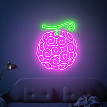 Revamp Your Space with Devil Fruit Led Neon Sign Wall Art Decor - Perfect for Home, Bars, and Unique Wedding Themes