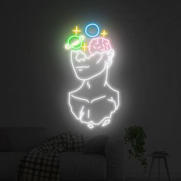 Elevate Your Space: Galaxy Brain Led Neon Sign Wall Art for a Vibrant Touch in Home Decor, Office Vibes, and Memorable Weddings &amp; Parties.