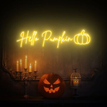 Brighten Your Thanksgiving Gatherings and Events: Hello Pumpkin Led Neon Sign for Home, Office, and Party Wall Decor