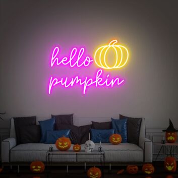 Brighten Up Your Home, Office, or Fall Events with the Hello Pumpkin Led Neon Sign Welcome Sign Event Decor