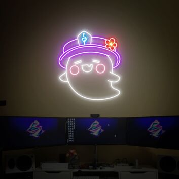 Brighten Your Gaming Oasis and Anime Gatherings with Hu Tao Anime LED Neon Sign - The Ultimate Addition to Home Decor, Office, and Party Settings