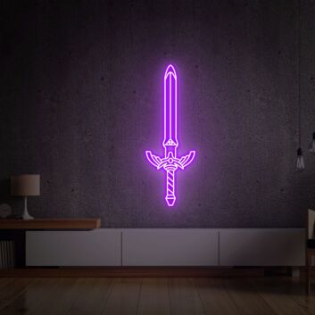Brighten Up Your Space: Master Sword Led Neon Sign Wall Decor for Game Rooms, Home Bars, and Geek Weddings.