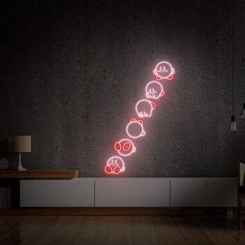 Brighten Your Space: Perfect for Home, Office, or Party Decor with the Rolling Jump Kirby Light Sign Acrylic Sign Kawaii Room Decor
