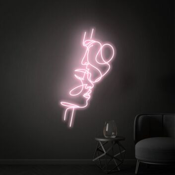 Add a Touch of Love to Your Special Occasions with Romantic Kiss Led Neon Sign Wedding Gift for Home Decor, Weddings, and Celebrations.