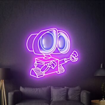 Transform Any Space: Wall-E Led Neon Sign Wall Decor Handmade Acrylic Led Neon Sign for Home, Office, Bars, and Special Celebrations.