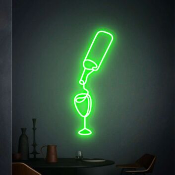 Elevate your Wine Cellar, Bar, or Wedding Venue with Wine Glass S LED Neon Sign Wine Artwork Decor.