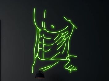 Light Up Your Bar, Club or Gay Pride Event with Bikini Naked Male Led Neon Sign - A Gay Charming Body Club Neon Led Sign Highlight.