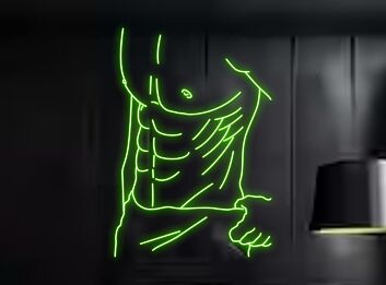 Light Up Your Bar, Club or Gay Pride Event with Bikini Naked Male Led Neon Sign - A Gay Charming Body Club Neon Led Sign Highlight.