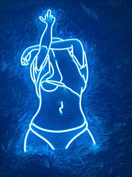 Brighten Up Your Bar, Bedroom, or Bachelor Pad with Bikini Woman Naked Led Neon Sign Woman Neon Led Sign Blue.