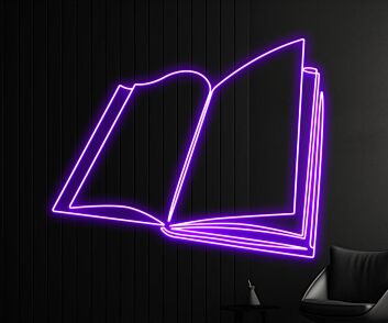 Brighten Up Your Reading Nook or Library with Book Led Neon Sign Book Bookworm Bedroom Deco - Perfect for Home, Office, and Cozy Bookstore Ambiences.