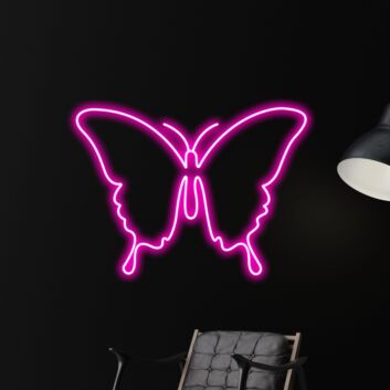 Brighten Up Your Space: Butterfly Led Sign Neon Light for Restaurant, Bar, Home and Wedding Decor.