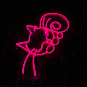 Brighten Your Home Office or Add Fun to Parties with the Cat Line Art Sleeping LED Neon Sign - A Versatile Decor Piece.
