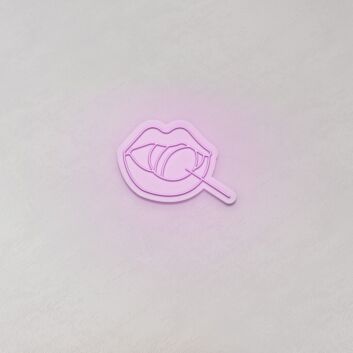 Lollipop Lips LED Neon Sign
