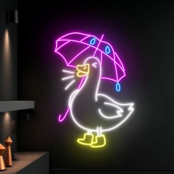 Brighten Up Your Space: Perfect for Home, Parties, and Animal-Themed Events, Duck Led Sign Neon Light Offers Unique Restaurant and Bar Club Decor.