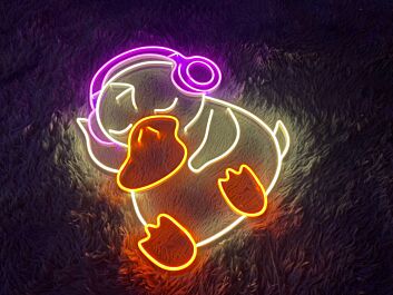 Add a Quirky Twist to Your Holidays: Duck Wearing Headphone Christmas Decor LED Neon Sign Perfect for Home, Office, and Festive Celebrations