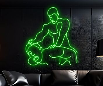 Brighten Your Bar, Wedding, or Party Ambiance with the Gay Couple Making Love Gay Club Body Hanging LED Neon Sign.